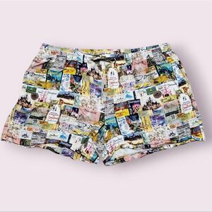 Disneyland Eras Shorts Disney 100 All Over Print Pockets Womens 2X (46"x17"x5")